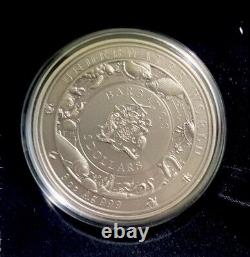 Barbados 2020 $5 / Spotted Seal /Beautiful Color! / 3 Oz High Relief Silver Coin