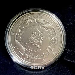 Barbados 2020 $5 / Spotted Seal /Beautiful Color! / 3 Oz High Relief Silver Coin