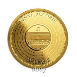 Barbados 2023 1/2g Gold Vinyl Records Proof