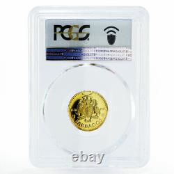 Barbados 5 cents South Point Lighthouse PR70 PCGS proof brass coin 1976