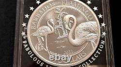 Barbados Flamingo 1oz Pure Silver Proof-like With Box