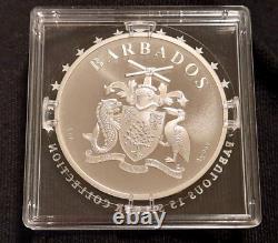 Barbados Flamingo 1oz Pure Silver Proof-like With Box