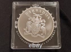 Barbados Flamingo 1oz Pure Silver Proof-like With Box