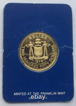 Belize 1978 Jaguar 100 Dollars Gold Coin, Proof