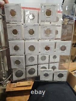 Binder With Foreign Coins From Austria, Bahamas, Belize, Barbados, Brazil