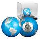 Blue Marble Earth Glow in Dark 3oz Silver Coin $5 Barbados 2023 Limited Edition