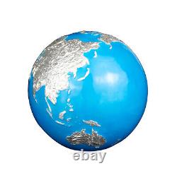 Blue Marble Earth Glow in Dark 3oz Silver Coin $5 Barbados 2023 Limited Edition