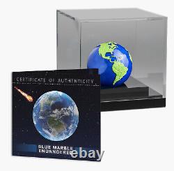 Blue Marble Green Planet Earth 3 Oz Silver Coin $5 Barbados 2022 Limited Edition