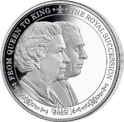 FROM QUEEN TO KING The Royal Succession 1 Kg Kilo Silver Coin 25$ Barbados 2022