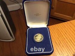 Franklin Mint 1975 Barbados 100 Dollar proof gold coin. 500 fine