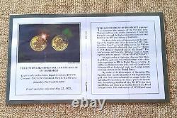 GOLD, 1975 Barbados 100 Dollar, 350th Anniversary Gold Proof Coin, with C. O. A