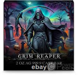 GRIM REAPER Cast Bar 2 Oz Silver Bar 2024