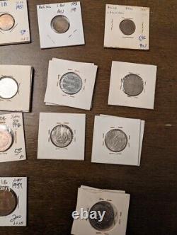 Lot of 126 Coins South America Collection #2 Bahamas Barbados Belize Bermuda