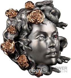 MEDUSA 3D Two Faces Myth Transformation 3 Oz Silver Coin 5$ Barbados 2024