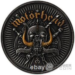 MOTÖRHEAD Rock Band 1 Oz Silver Coin 5$ Barbados 2024