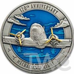 Mechanical Flight 120th Anniversary 500 g Silver Coin 10$ Barbados 2023