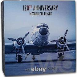 Mechanical Flight 120th Anniversary 500 g Silver Coin 10$ Barbados 2023