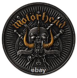 Motorhead 1 oz. 999 Silver coin $5 Barbados 2024