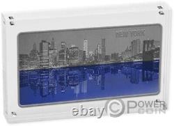 NEW YORK AT NIGHT Bar 3 Oz Silver Coin 5$ Barbados 2024