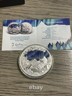 NORTHERN LIGHTS 5 Oz Silver Coin 5$ Barbados 2023