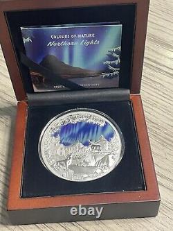 NORTHERN LIGHTS 5 Oz Silver Coin 5$ Barbados 2023