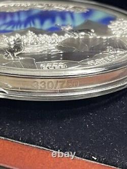 NORTHERN LIGHTS 5 Oz Silver Coin 5$ Barbados 2023