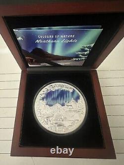 NORTHERN LIGHTS 5 Oz Silver Coin 5$ Barbados 2023 COA #53/750