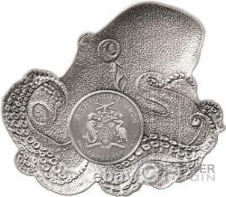 OCTOPUS 3 Oz Silver Coin 5$ Barbados 2024