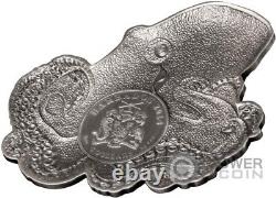 OCTOPUS 3 Oz Silver Coin 5$ Barbados 2024