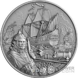 OXFORD Captains of Fortune 2 Oz Silver Coin 5$ Barbados 2024