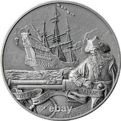 Queen Anne's Revenge Captains of Fortune 2 oz Silver Coin 5$ 2023 Barbados