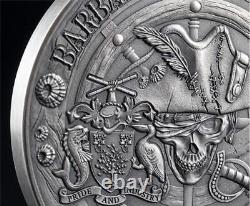 Queen Anne's Revenge Captains of Fortune 2 oz Silver Coin 5$ 2023 Barbados