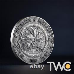 Queen Anne's Revenge Captains of Fortune 2 oz Silver Coin 5$ Barbados 2023