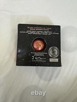 SPHERICAL MARS 3D Planet 1 Oz Silver Coin 5$ Barbados 2021