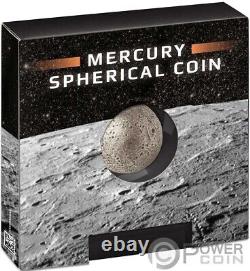 SPHERICAL MERCURY 3D Planet 1 Oz Silver Coin 5$ Barbados 2022