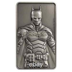 The Batman 2023 3 Oz $5 Silver Uhr Antique Bar Coin Barbados Low 250 Mintage