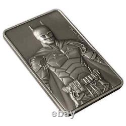 The Batman 2023 3 Oz $5 Silver Uhr Antique Bar Coin Barbados Low 250 Mintage