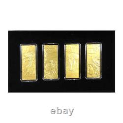 The Lady Liberty 4 Piece Gold Plated Silver Bar Set 2022 SKUCPC6766