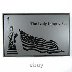 The Lady Liberty 4 Piece Gold Plated Silver Bar Set 2022 SKUCPC6766